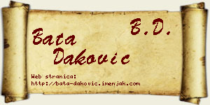 Bata Daković vizit kartica
